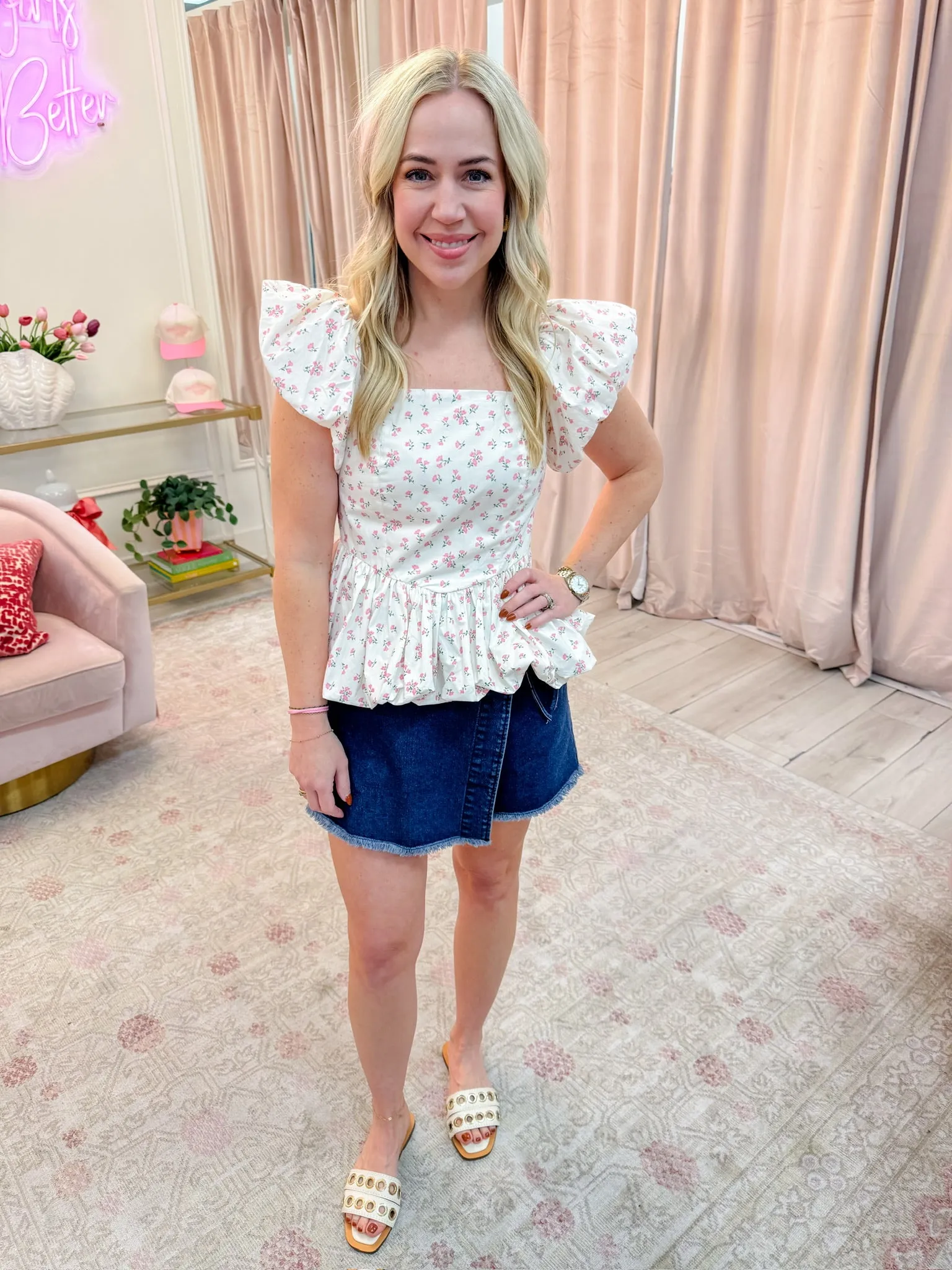 Carlita Bubble Blouse sold by Mimosa