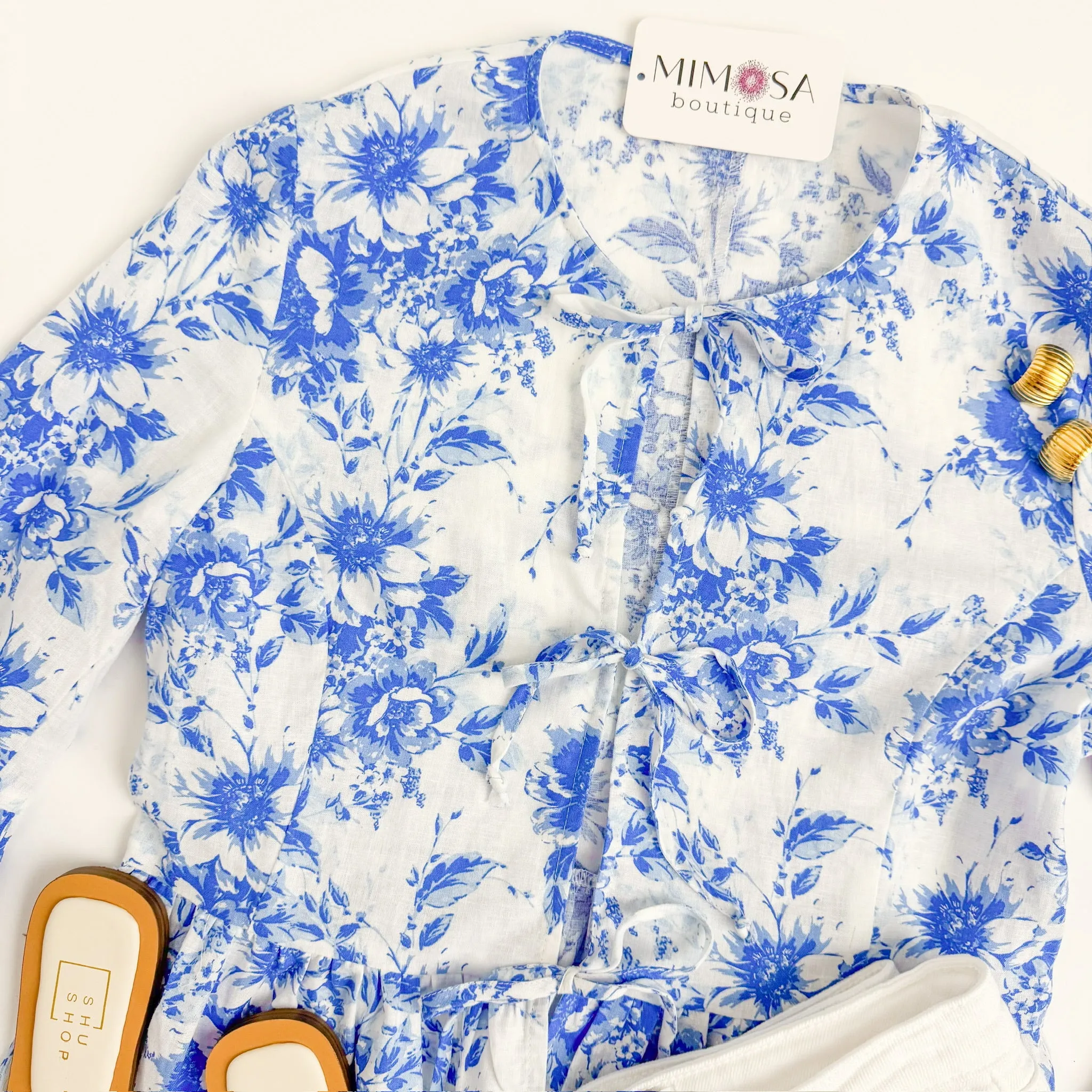 Nantucket Floral Bell Sleeve Top sold by Mimosa product image thumbnail 2