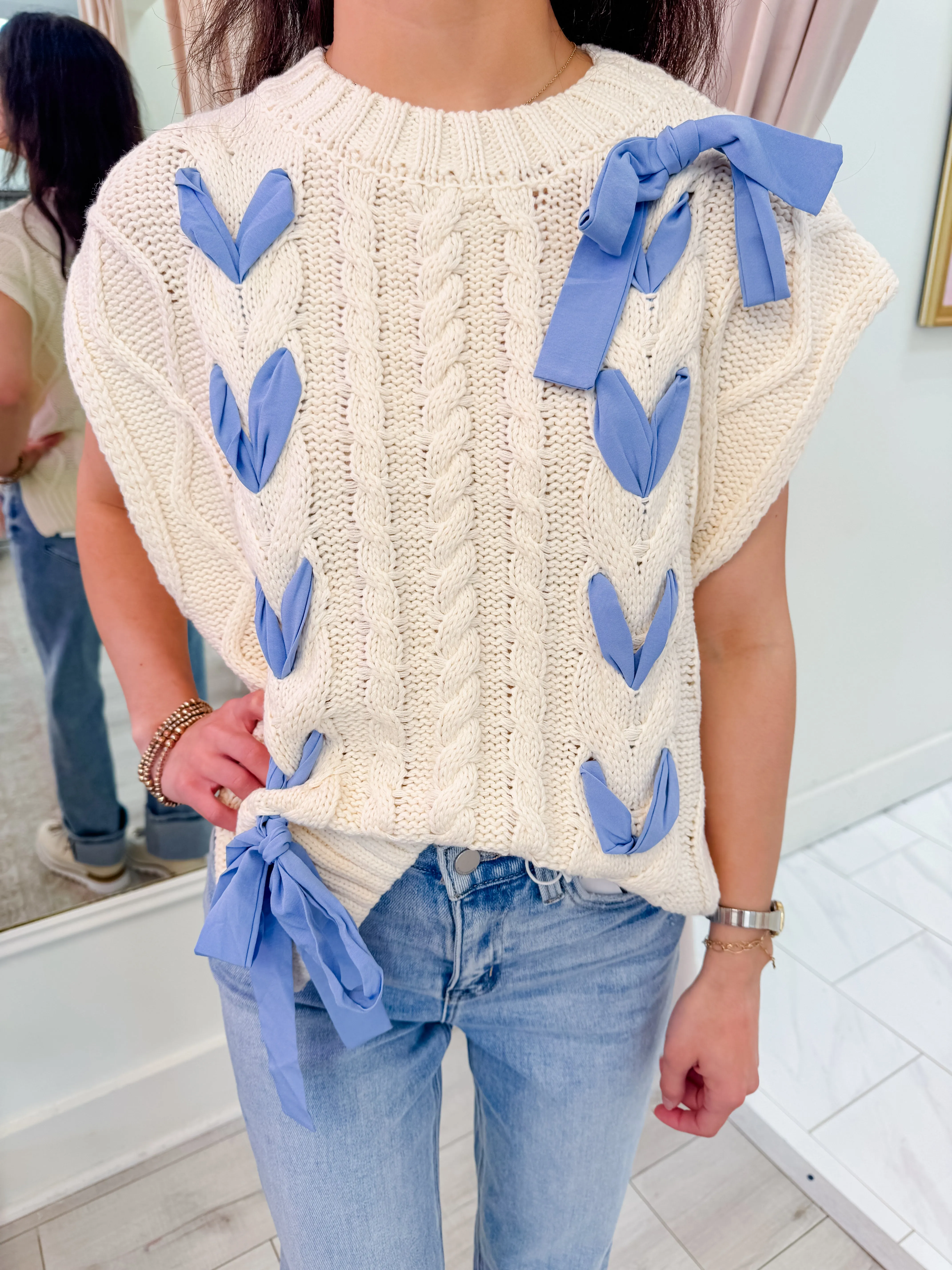 Tied Up Sweater Top sold by Mimosa