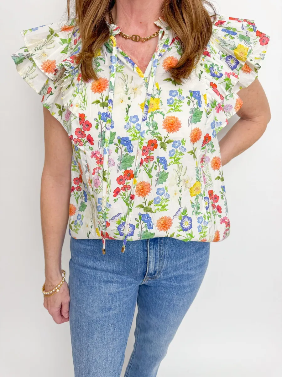 Mary Jane Floral Blouse sold by Mimosa