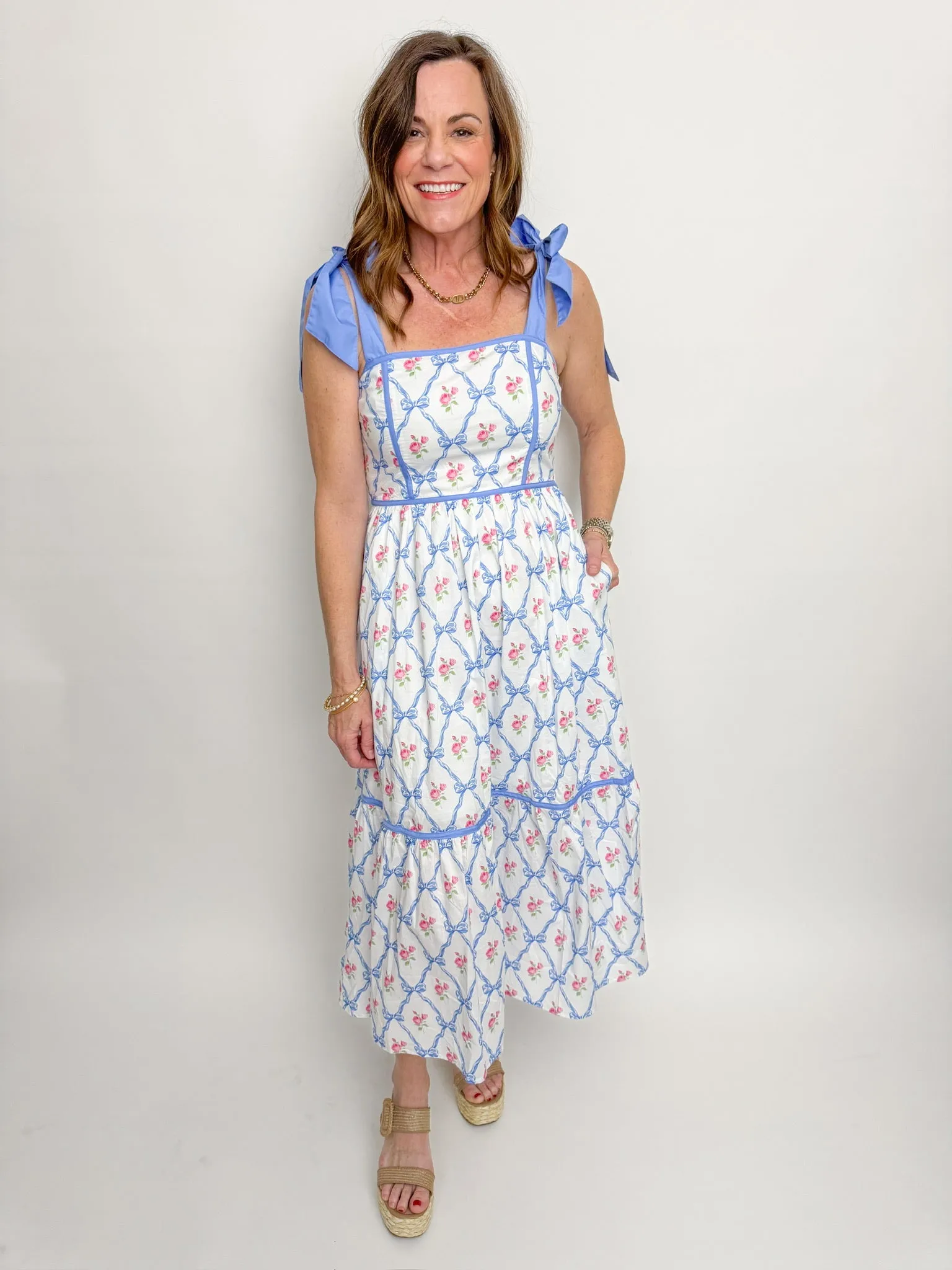 Love Shack Bows Maxi Dress sold by Mimosa