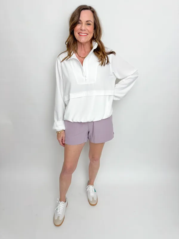 Crinkle Woven Active Pullover sold by Mimosa