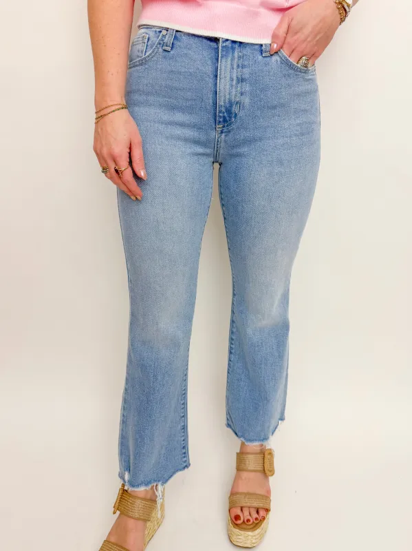 JBD Vintage Crop Flare Light Denim sold by Mimosa