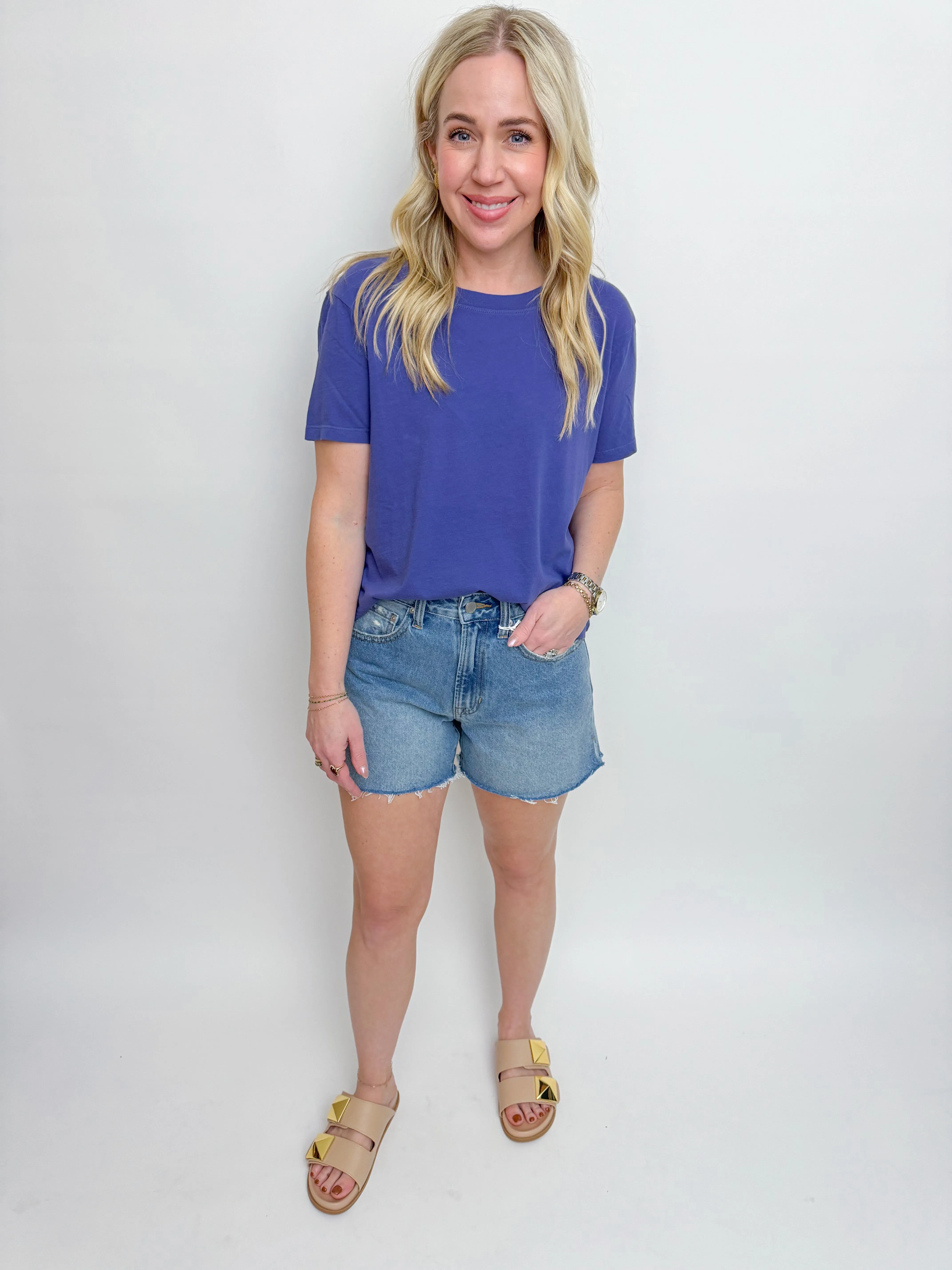 JBD High Rise Side Slit Short sold by Mimosa product image thumbnail 3