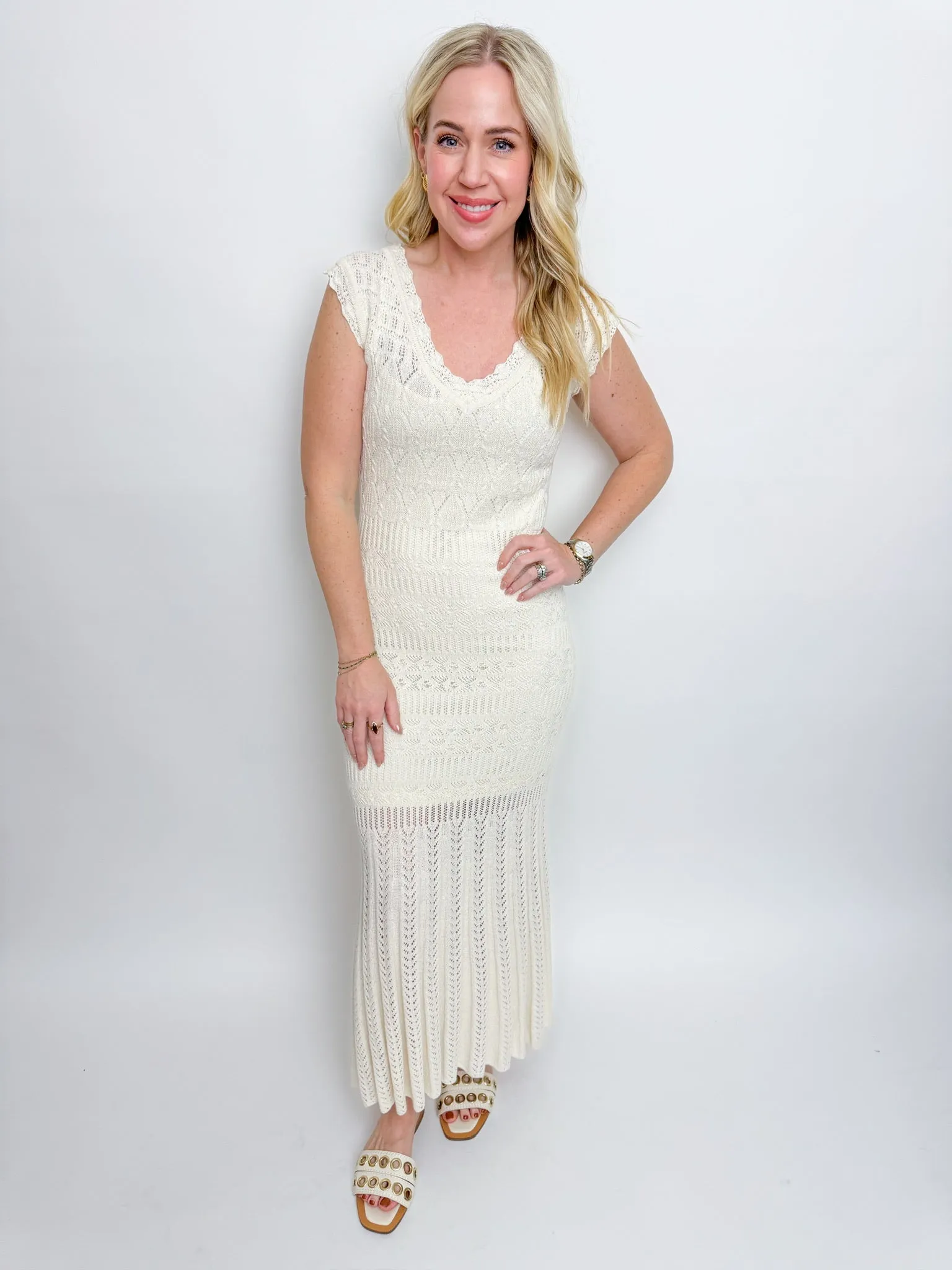 ZS Marsella Crochet Midi Dress sold by Mimosa