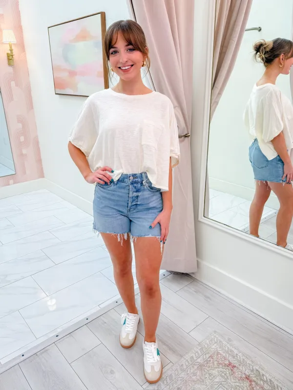 Crew Neck Boxy Crop Tee sold by Mimosa