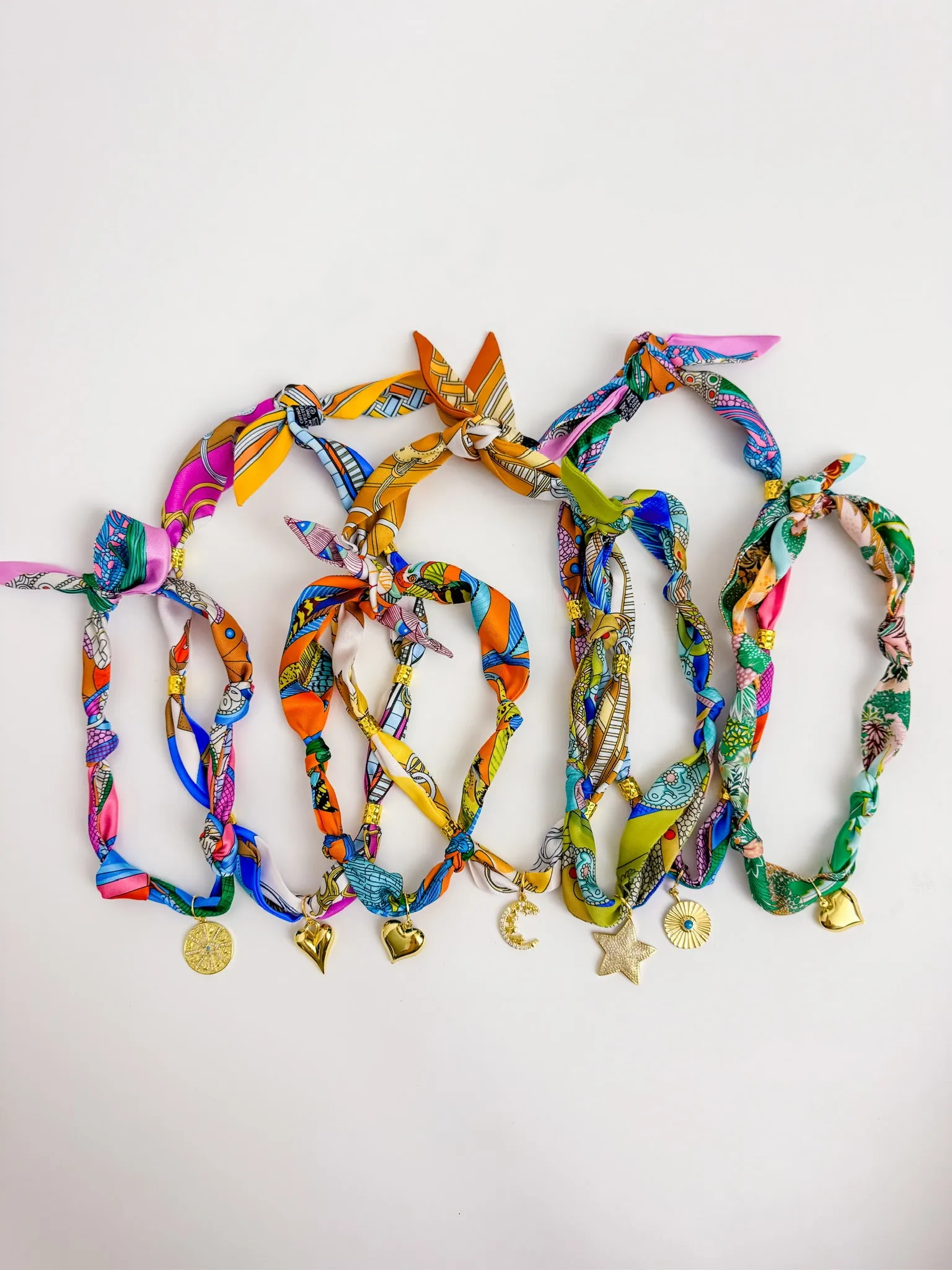 Knotted Scarf Necklace-Scallop Heart sold by Mimosa product image thumbnail 5