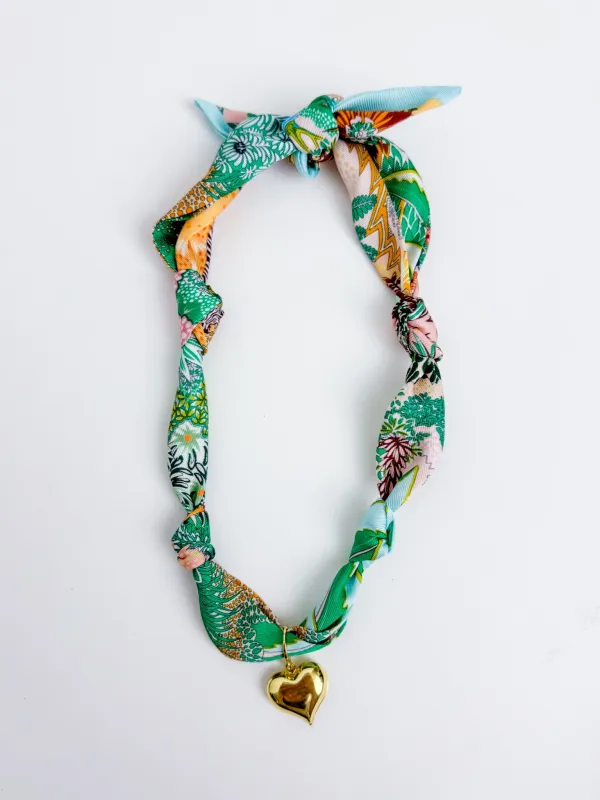 Knotted Scarf Necklace-Puffy Heart sold by Mimosa