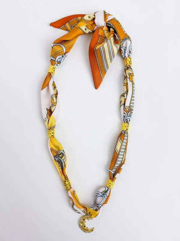 Gold Spacer Scarf Necklace-Starry Moon sold by Mimosa
