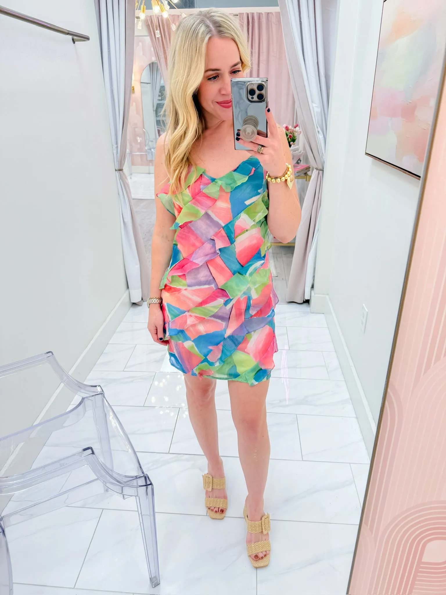 Rise & Roam Ruffle Mini Dress sold by Mimosa product image thumbnail 4