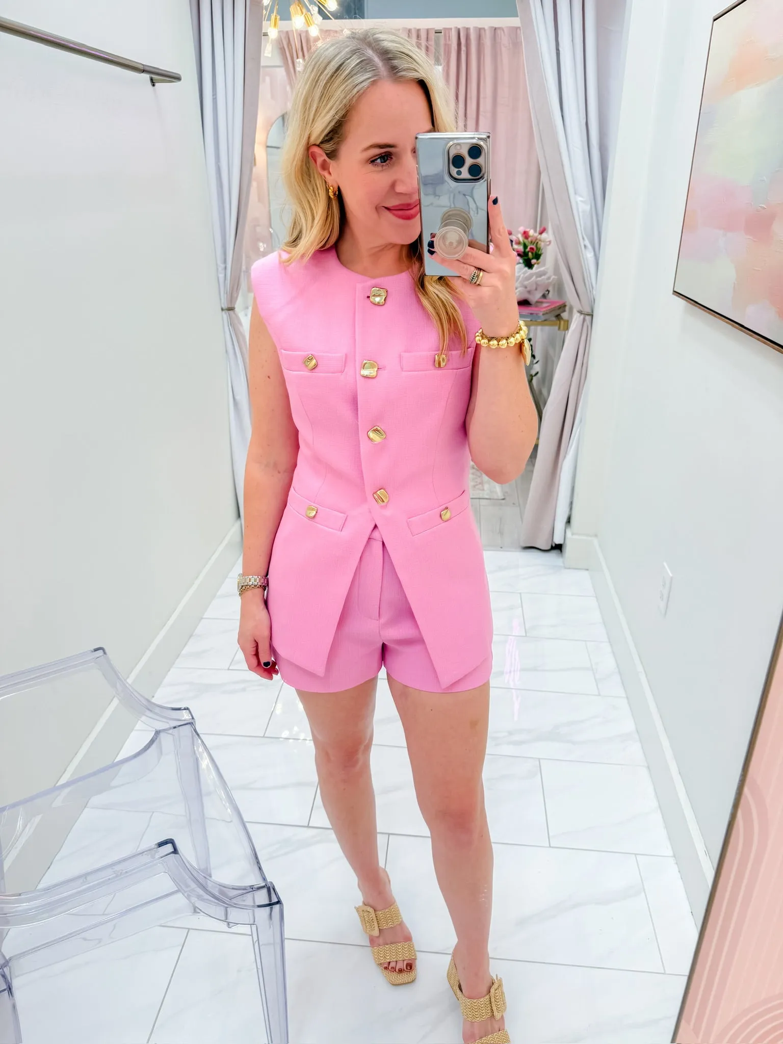 Tanya Power Shoulder Vest sold by Mimosa product image thumbnail 3