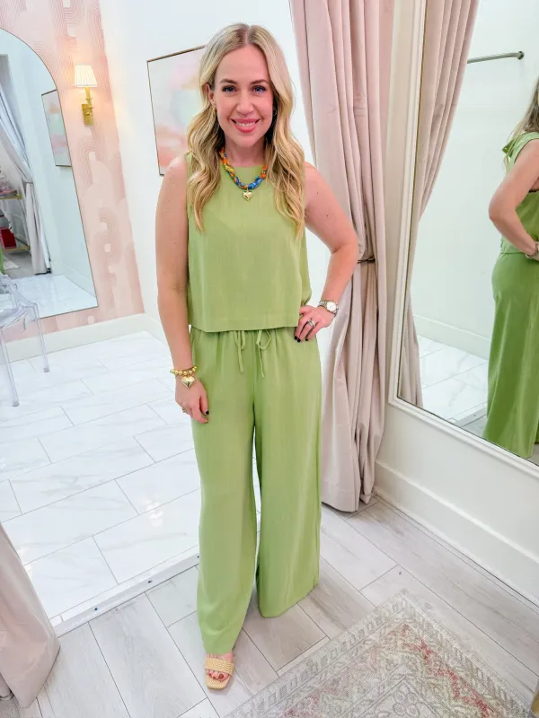 Sugarloaf Linen Tank sold by Mimosa