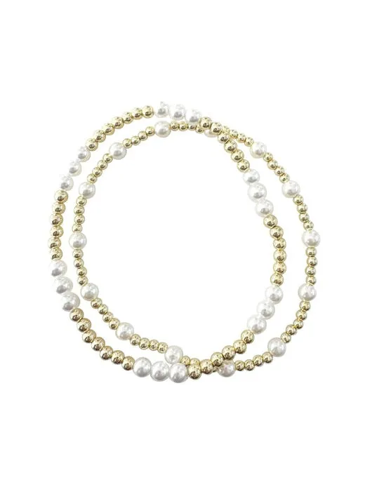 Pearl Stretch Double Bracelet sold by Mimosa