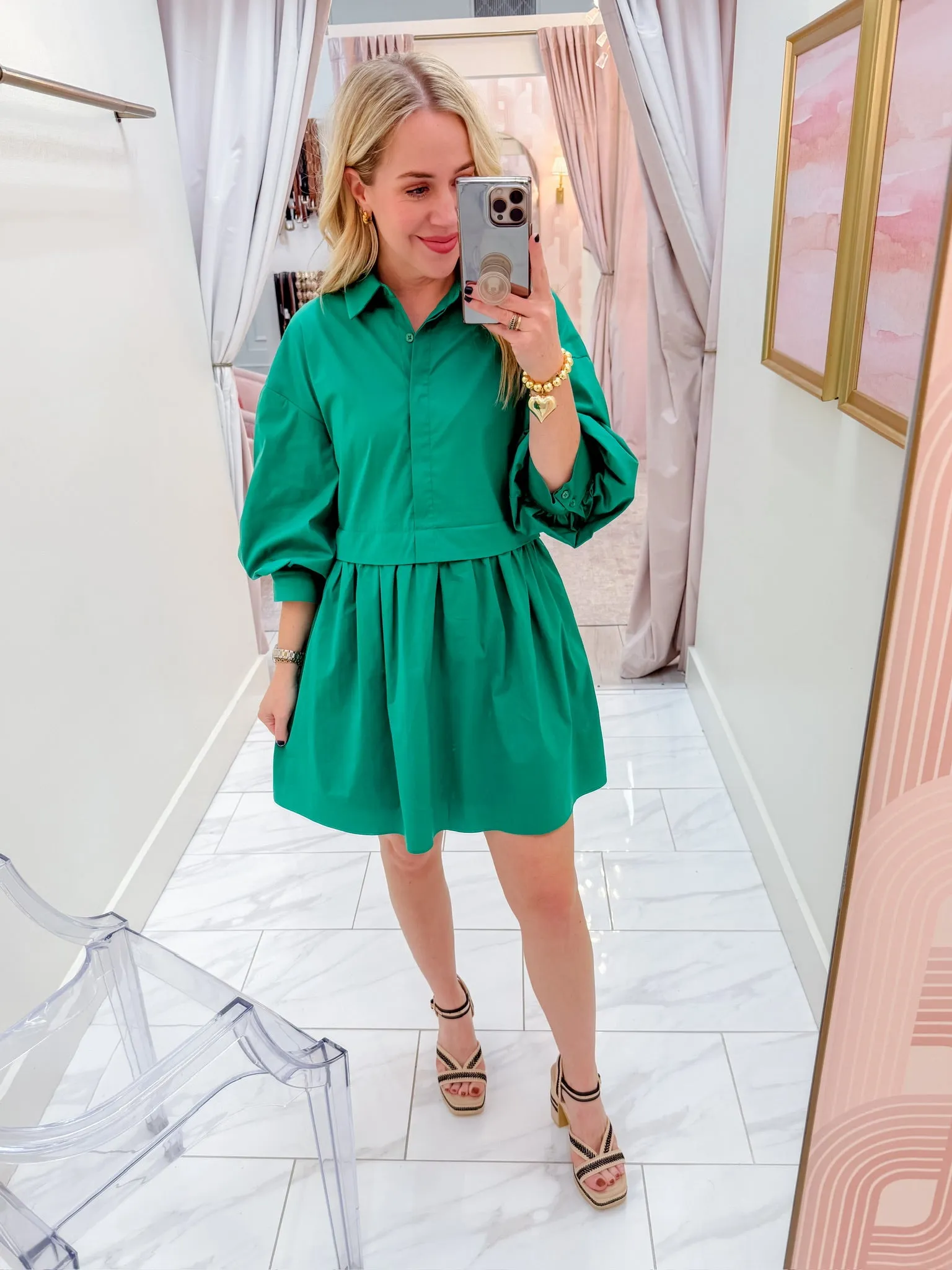 Perry Puff Sleeve Shirt Dress sold by Mimosa product image thumbnail 3