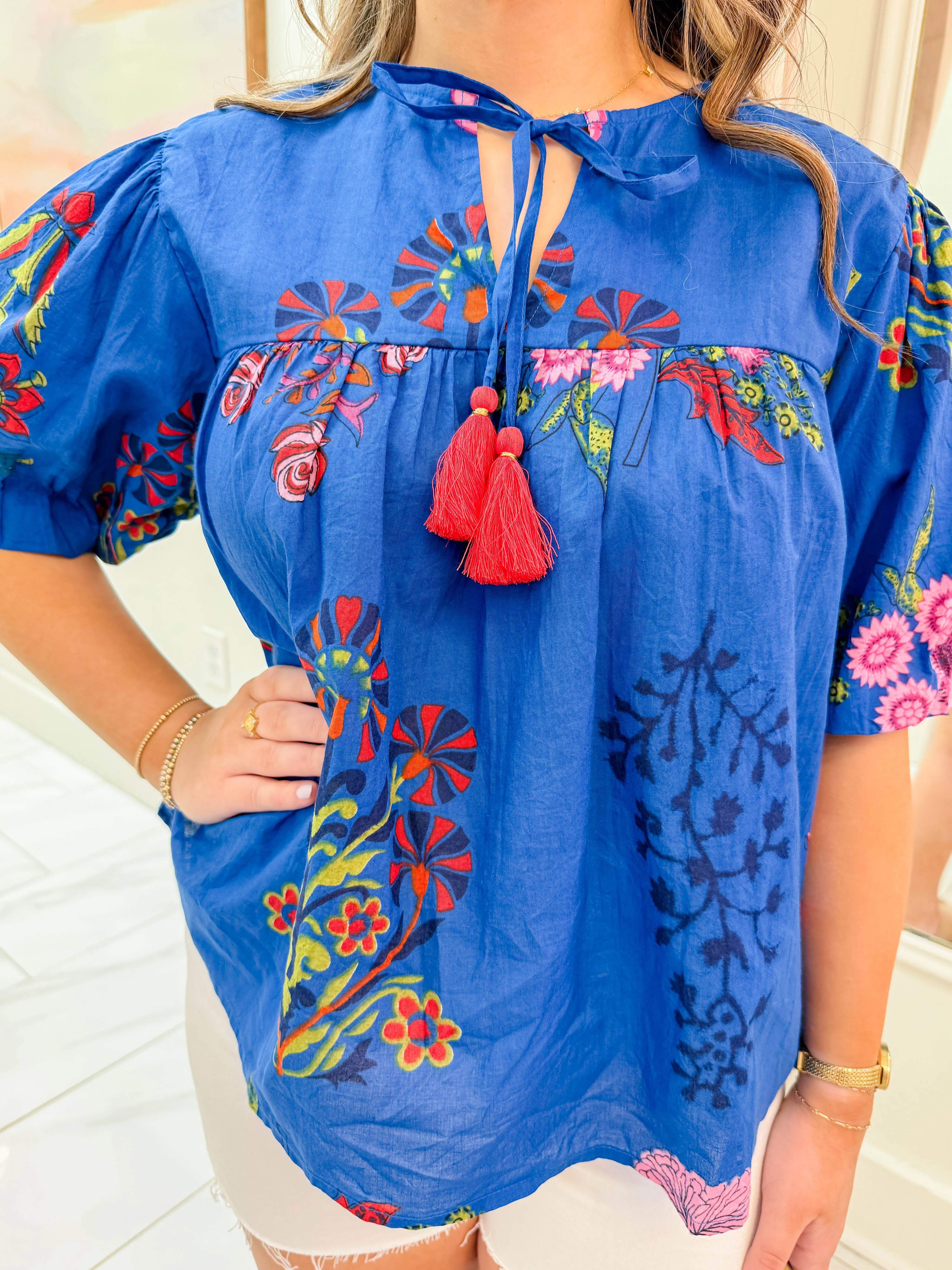 Serafina Floral Puff Sleeve Blouse sold by Mimosa product image thumbnail 2