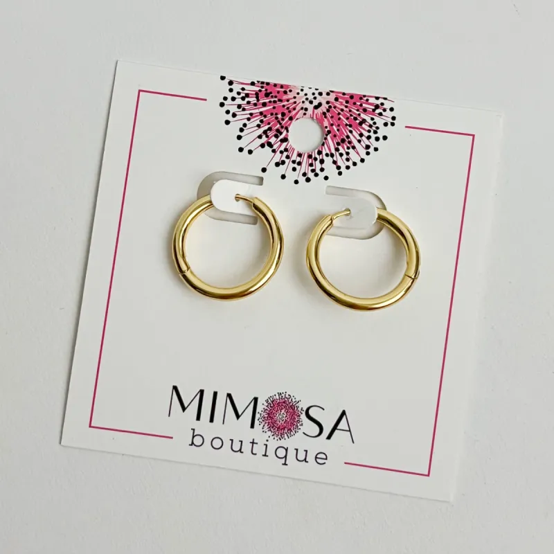 Dipped Small Hoop Earring sold by Mimosa