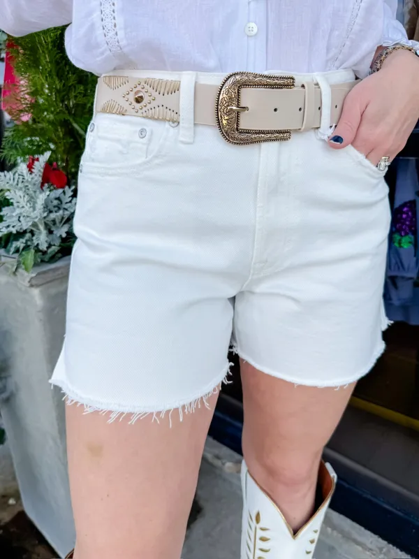 Western Floral Etched Belt sold by Mimosa