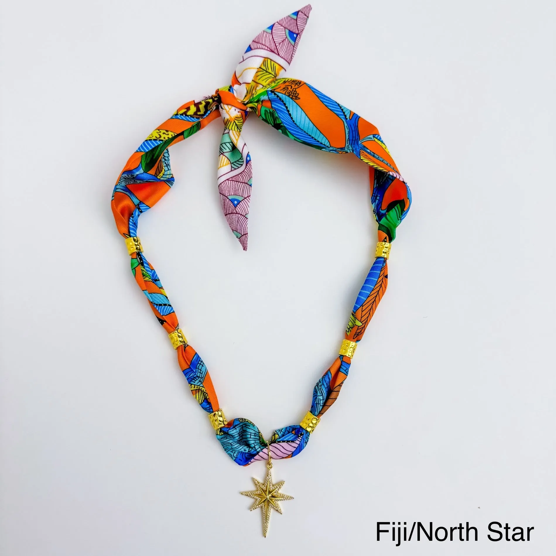 Gold Spacer Scarf Necklace sold by Mimosa product image thumbnail 4