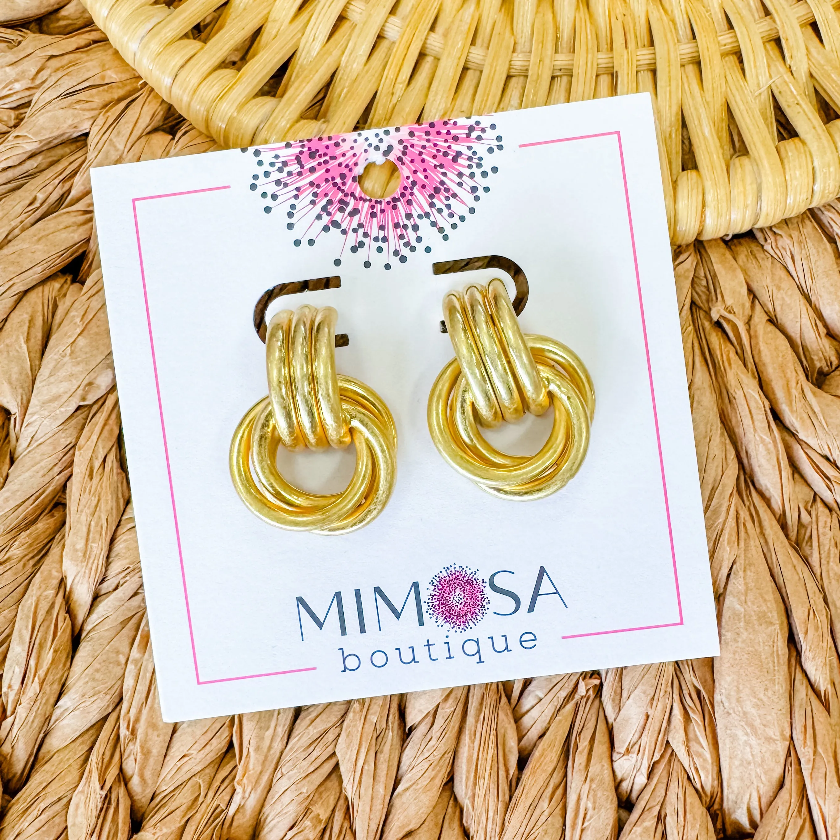 The Hamptons Circle Drop Earrings sold by Mimosa