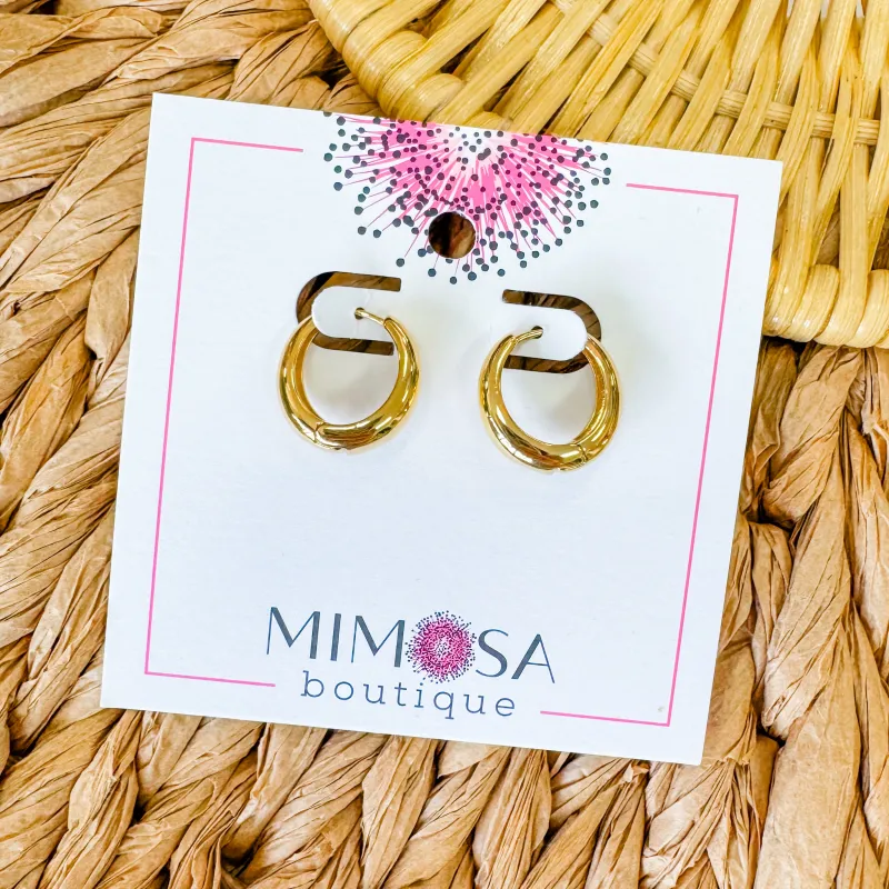 Classic Small Hinge Hoop Earrings sold by Mimosa