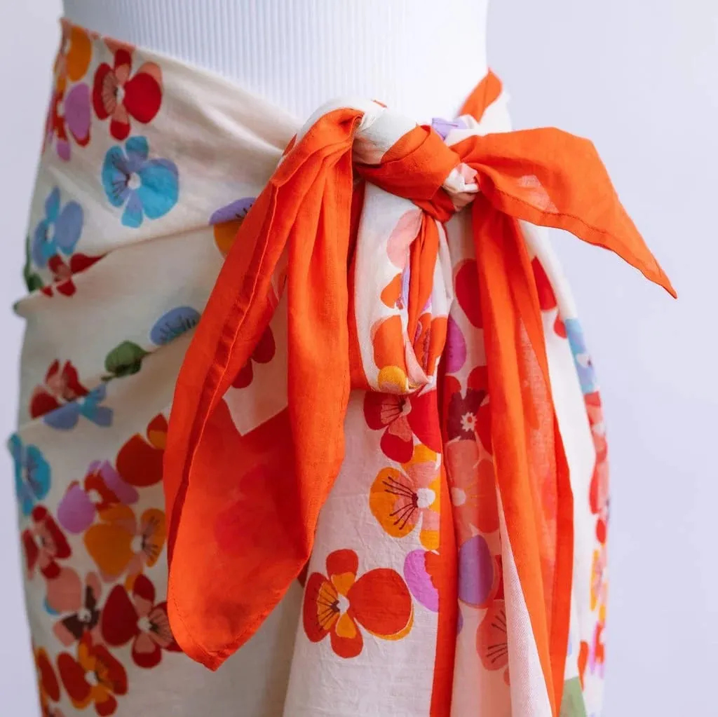 ST Rainbow Flower Sarong sold by Mimosa product image thumbnail 2
