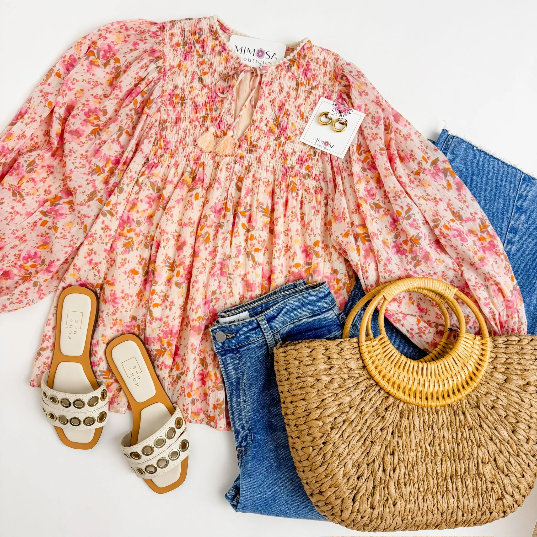 Halen Floral Flowy Blouse sold by Mimosa