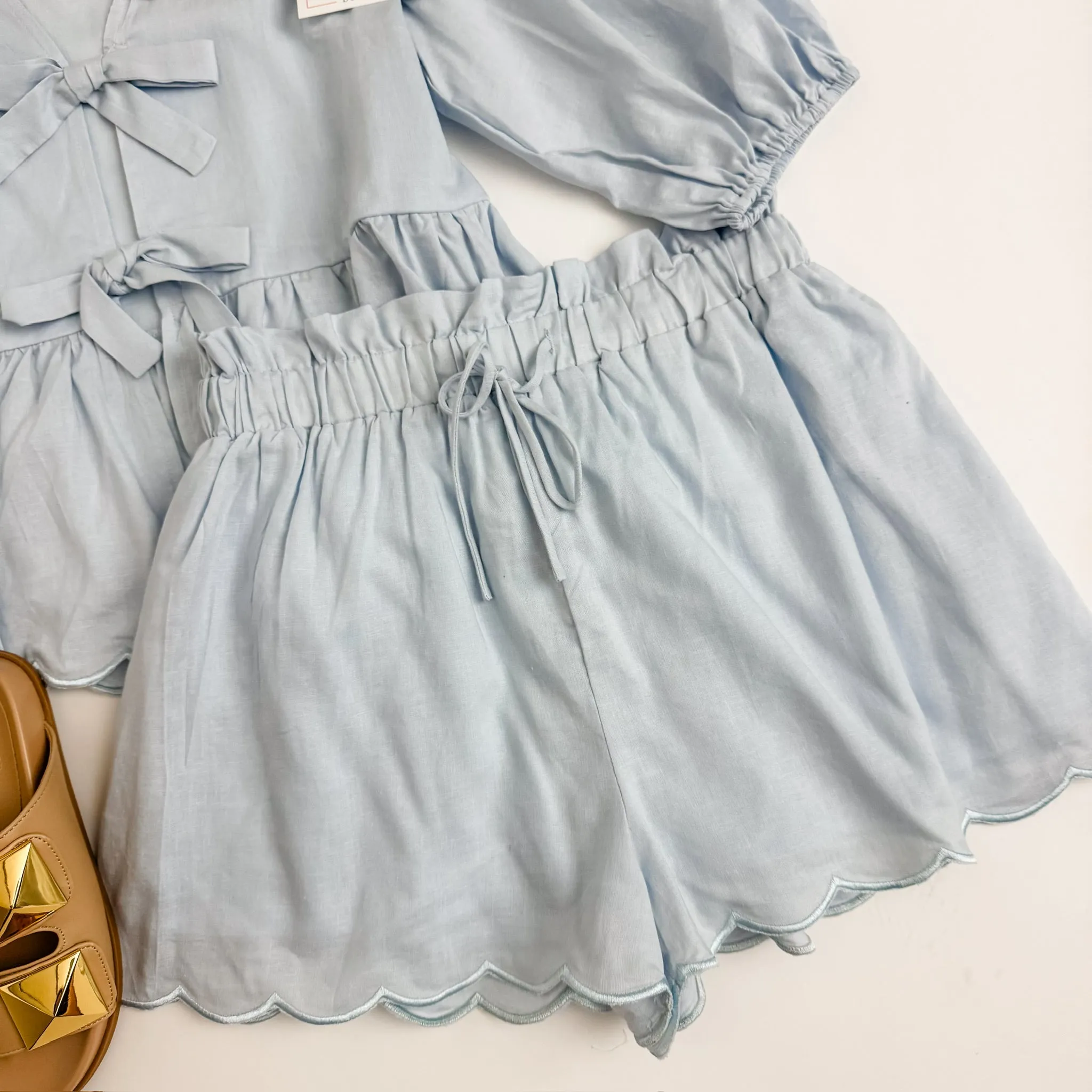 Mind Your Manners Scallop Short Set sold by Mimosa product image thumbnail 3