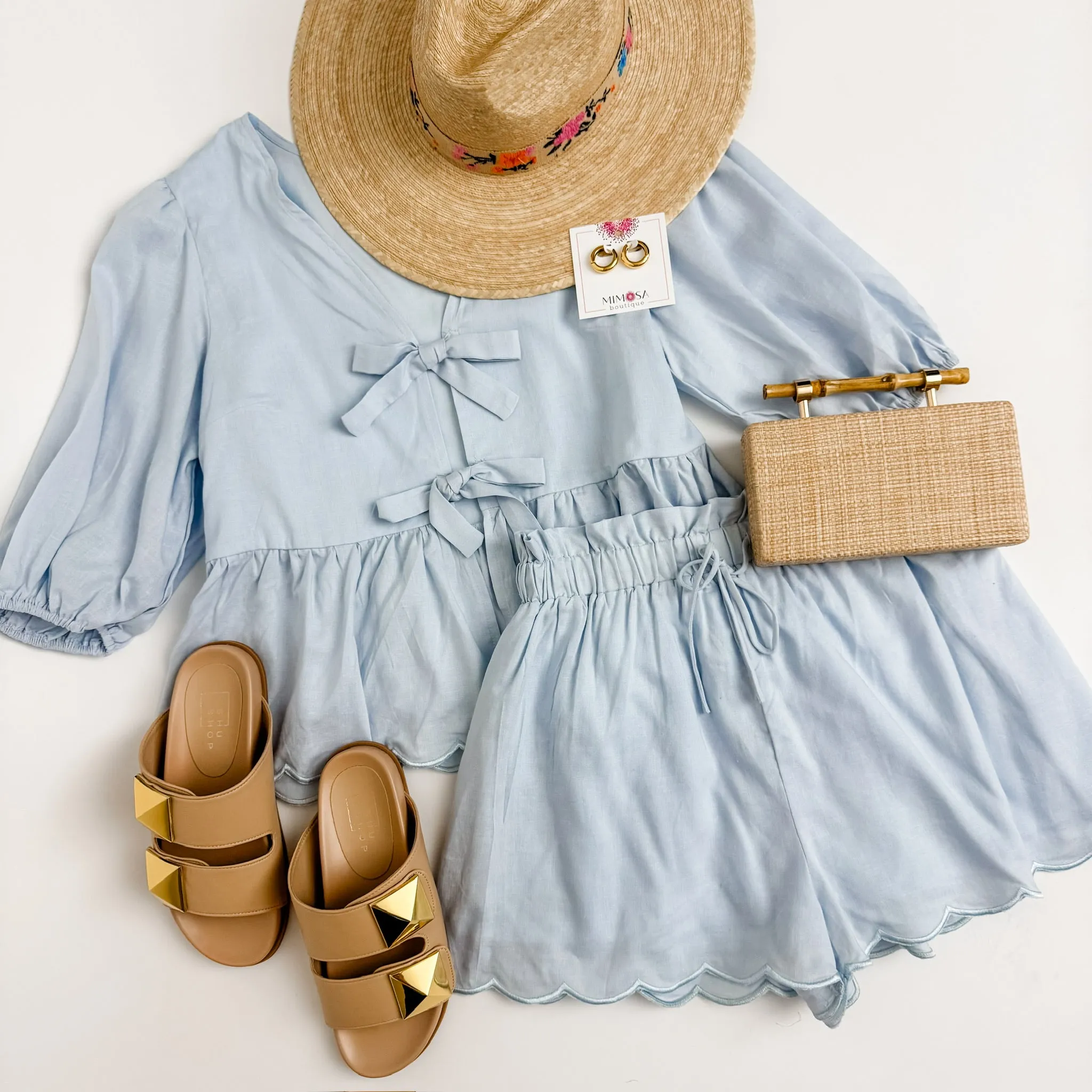 Mind Your Manners Scallop Short Set sold by Mimosa product image thumbnail 2