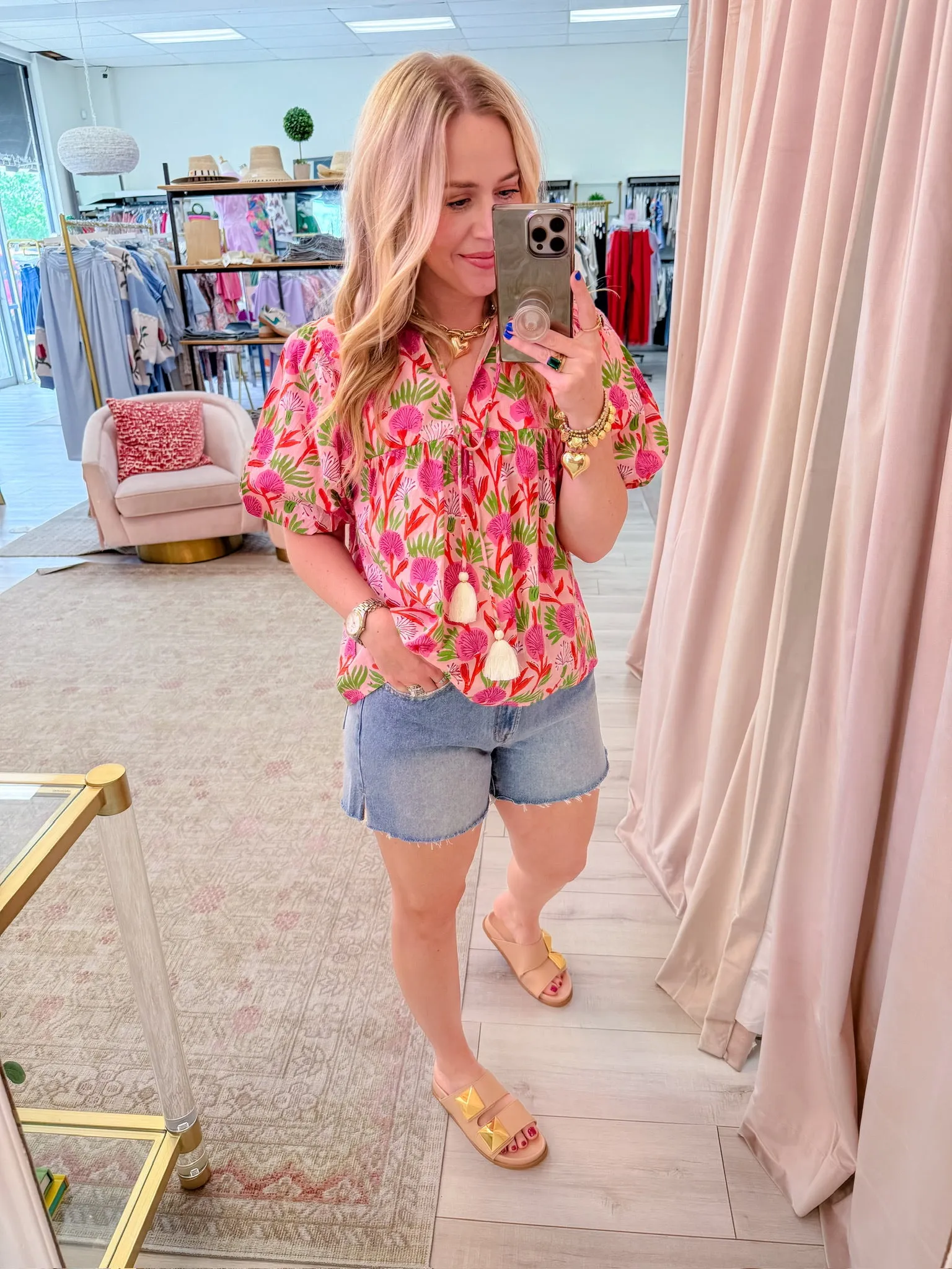 Dandi Floral Puff Sleeve Blouse sold by Mimosa product image thumbnail 3