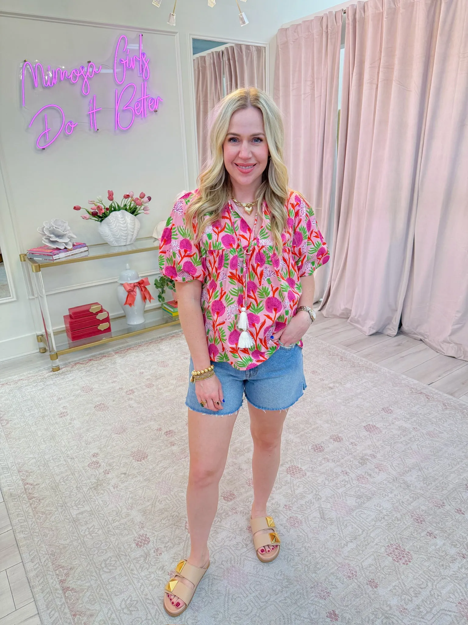 Dandi Floral Puff Sleeve Blouse sold by Mimosa