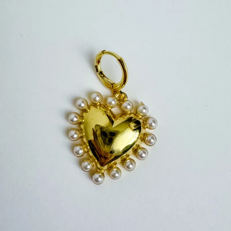 Pearl Heart Charm sold by Mimosa