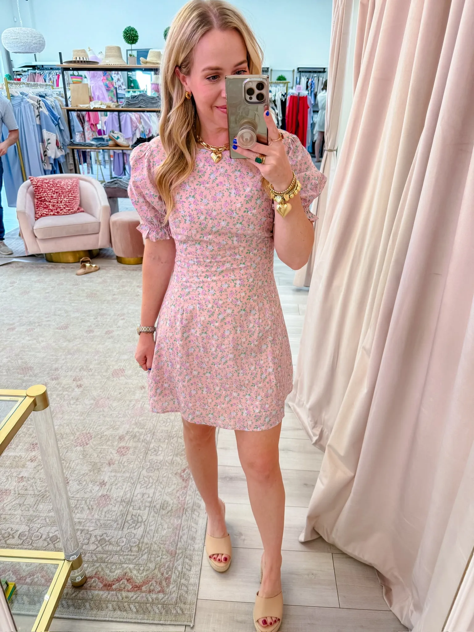 Floral Bliss Puff Sleeve Mini Dress sold by Mimosa product image thumbnail 3