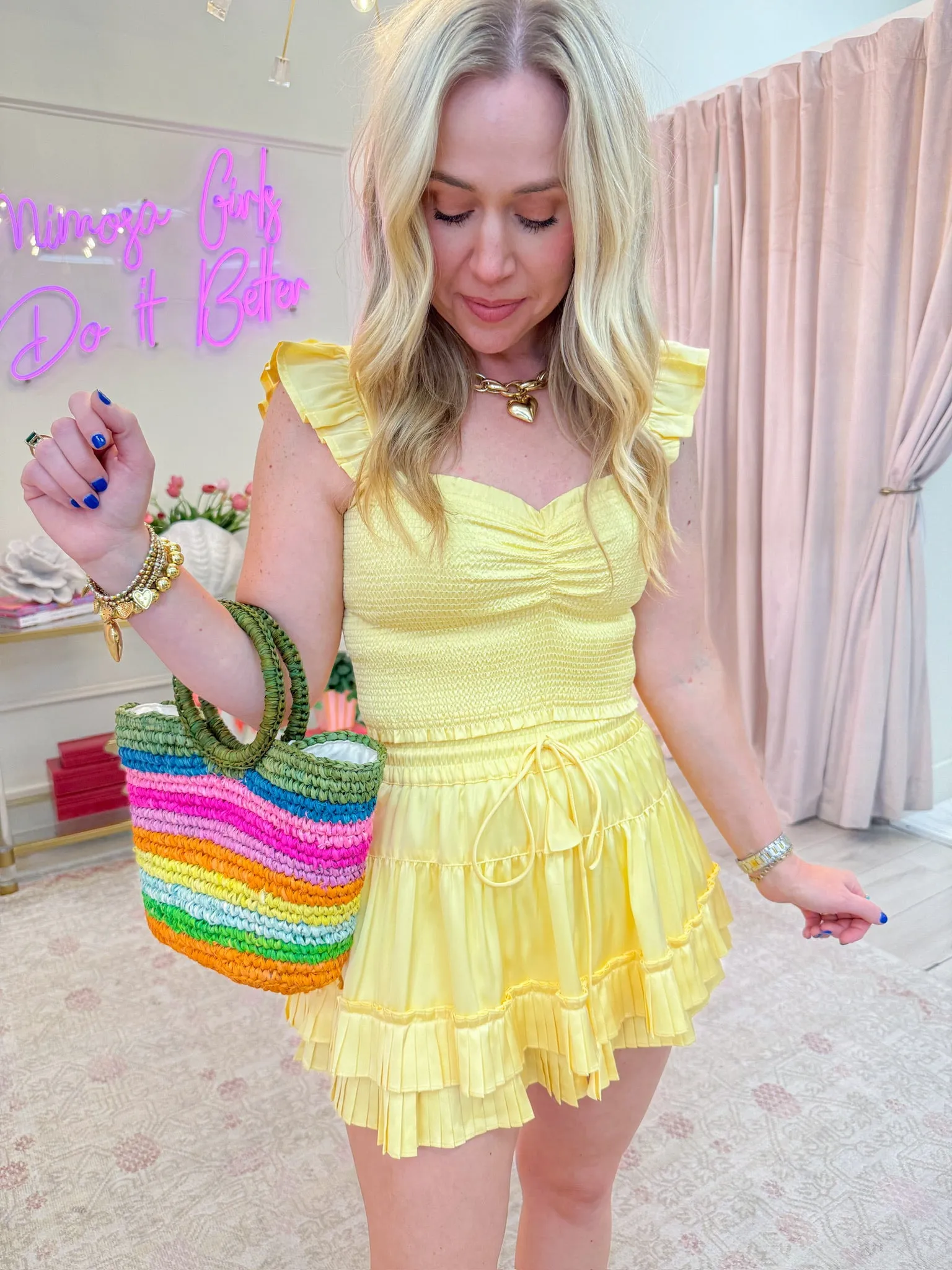 Sally 2 Layer Ruffle Skort sold by Mimosa