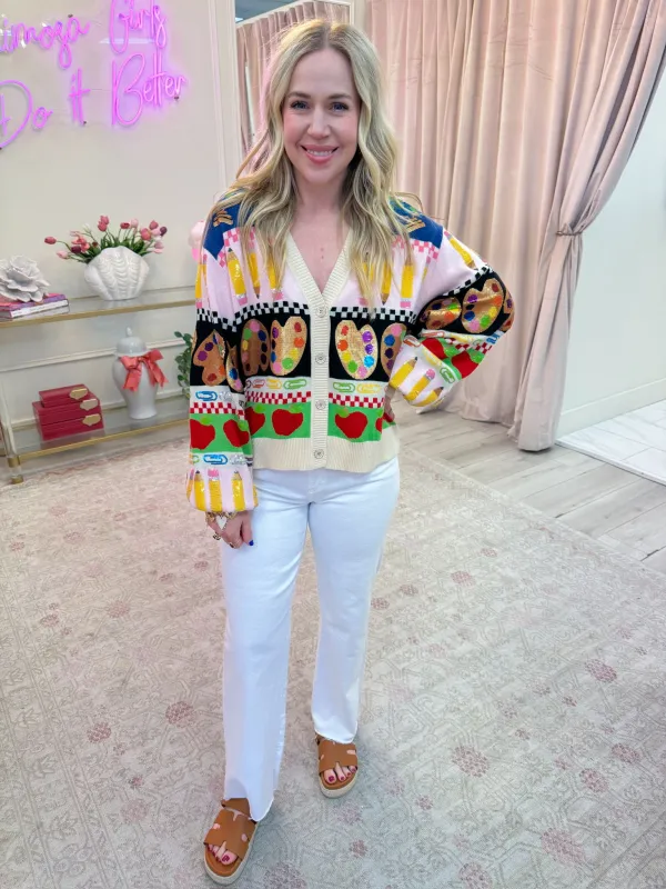 Teacher Icon Button Up Cardigan sold by Mimosa