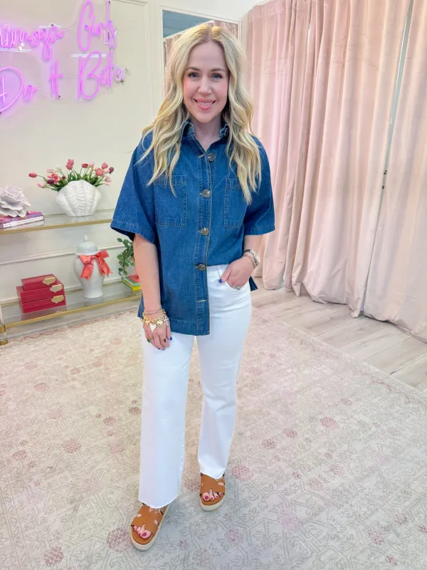 Avery Denim Button Up sold by Mimosa