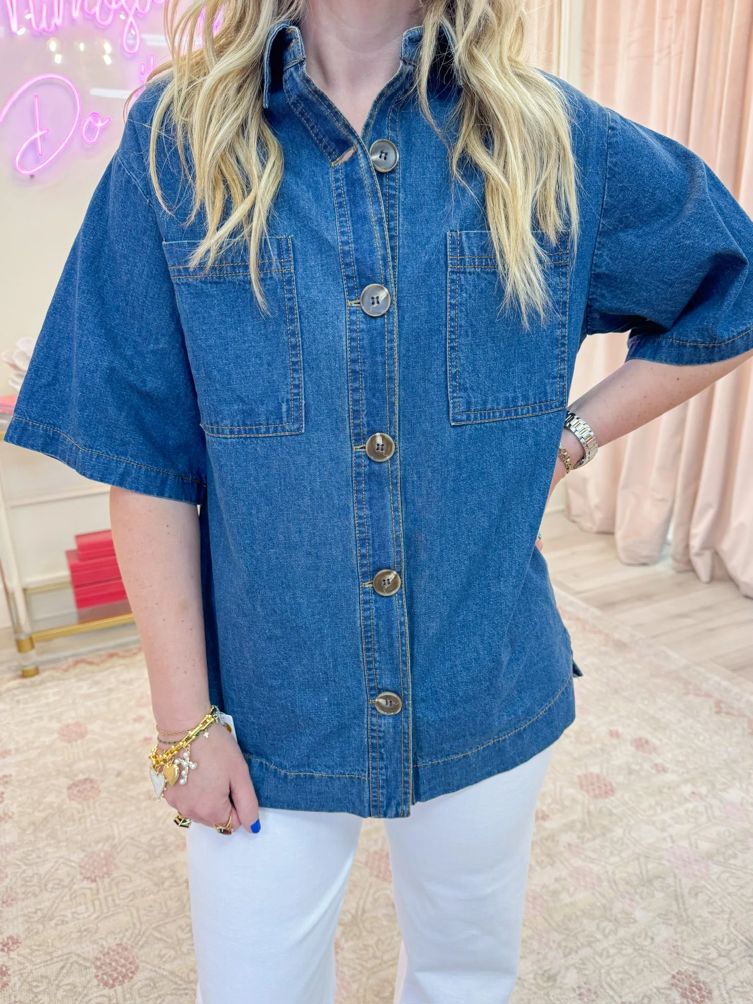 Avery Denim Button Up sold by Mimosa product image thumbnail 3