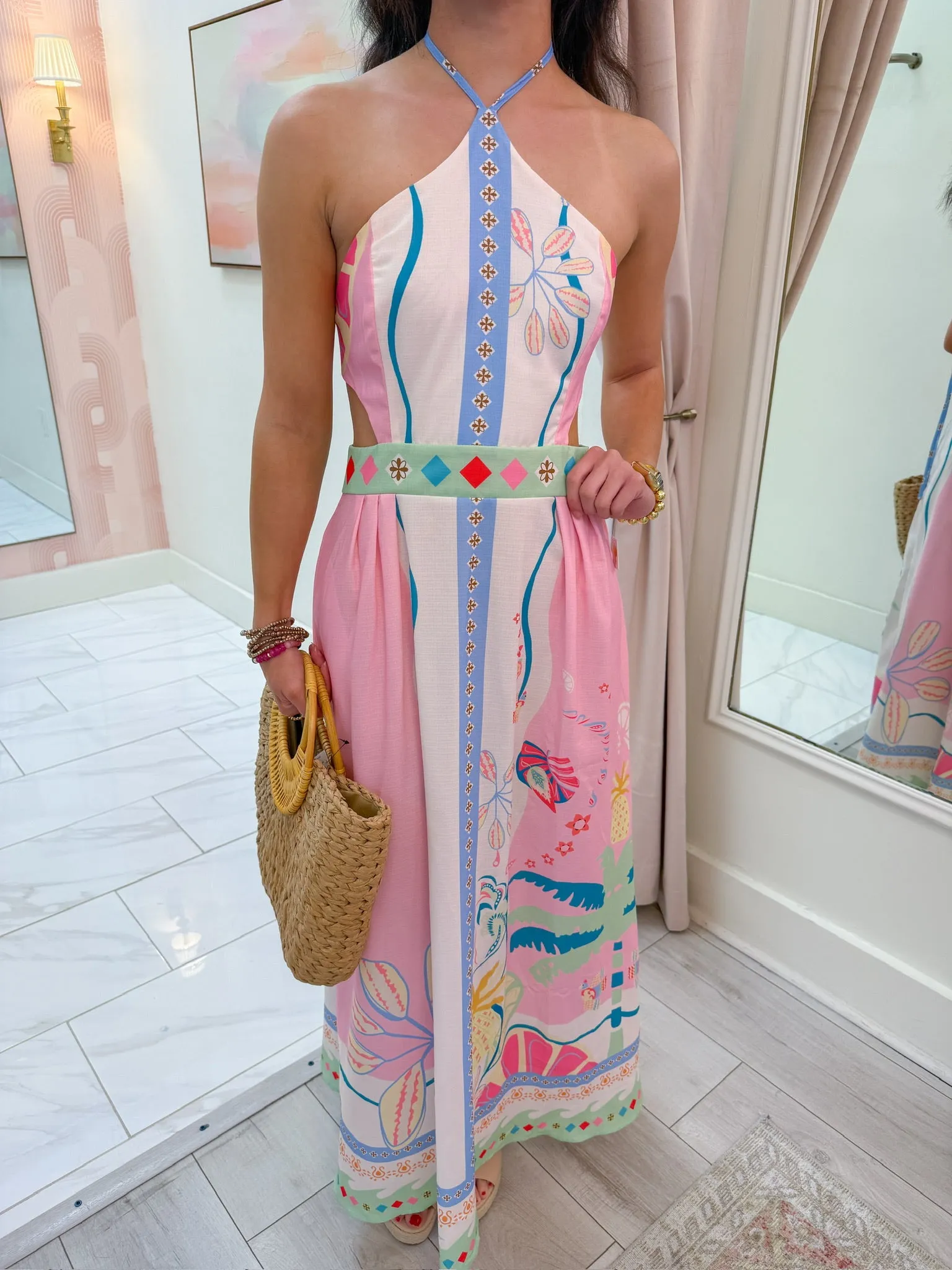 Passport to Anywhere Halter Maxi Dress sold by Mimosa product image thumbnail 3