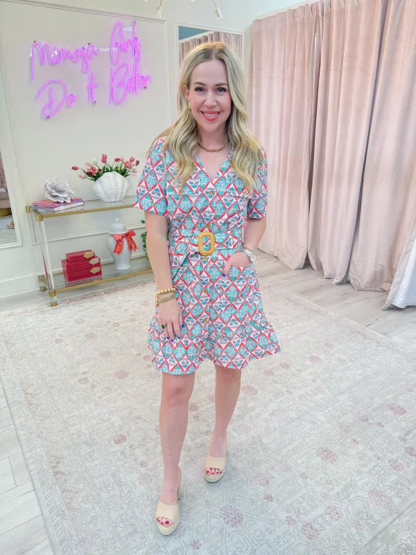 Parisian Floral Pocket Shirt Dress sold by Mimosa