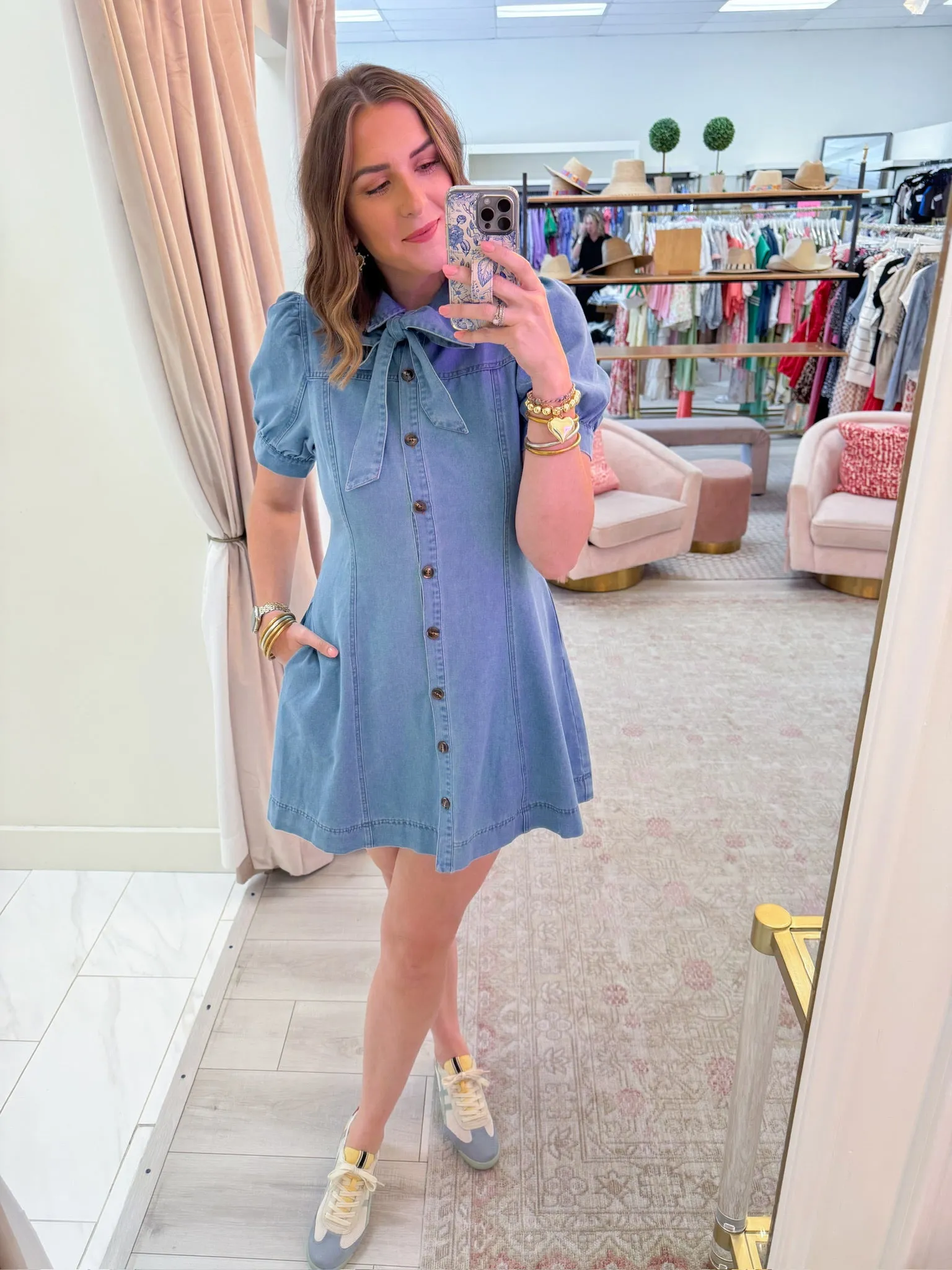 Darlene Denim Mini Dress sold by Mimosa product image thumbnail 2