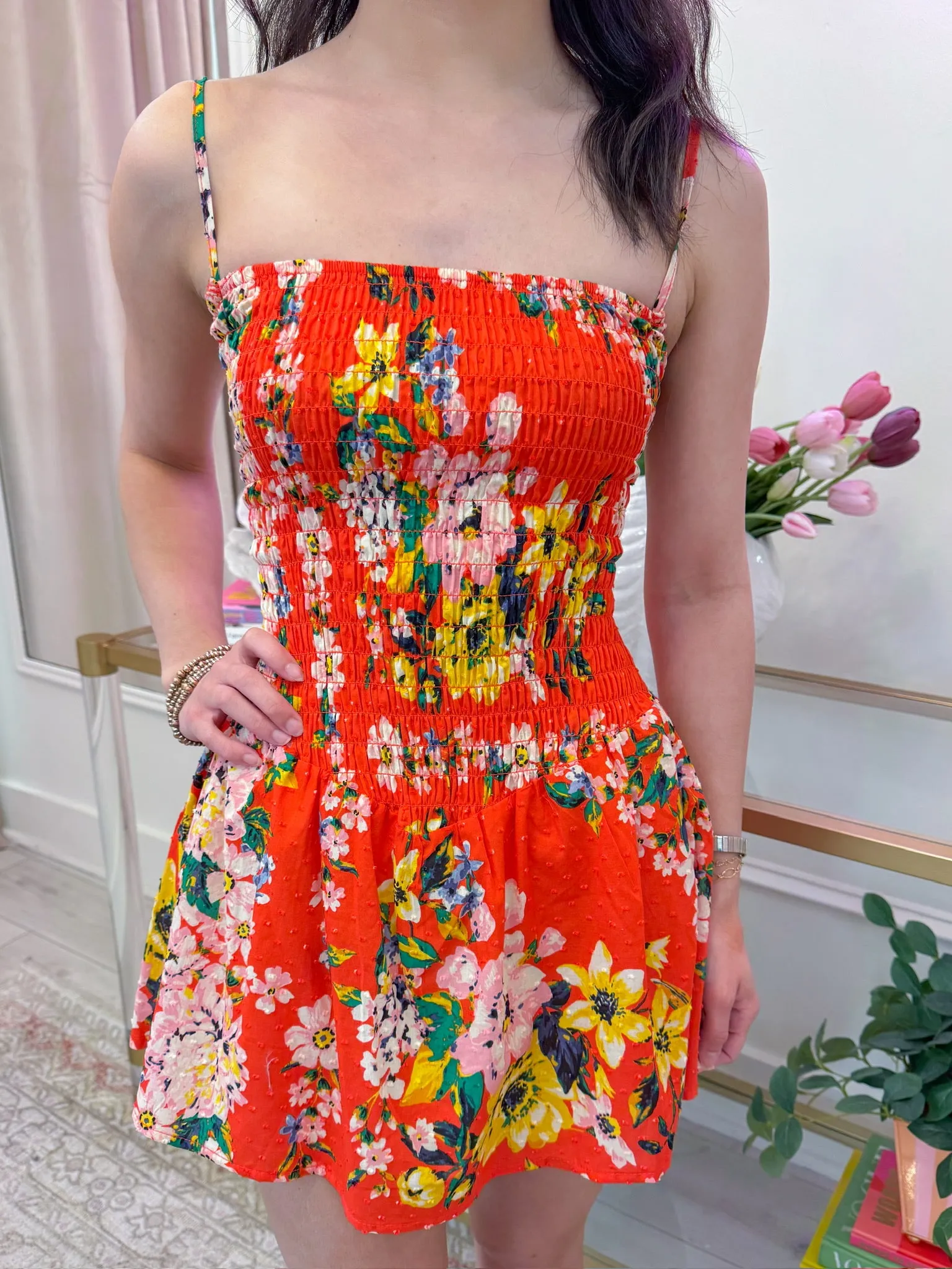 Kaylee Floral Mini Dress sold by Mimosa