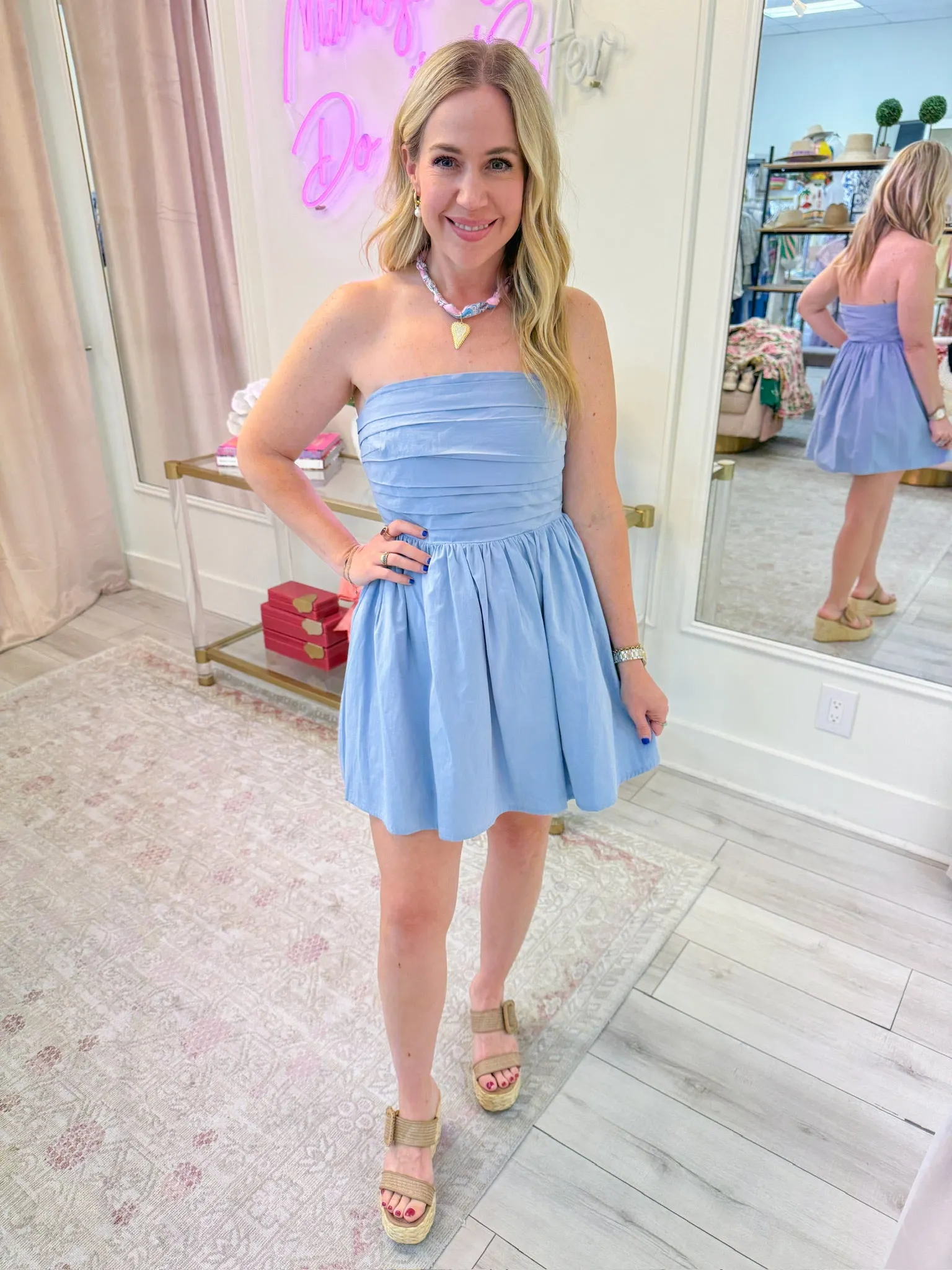 Sera Strapless Pleated Mini Dress sold by Mimosa