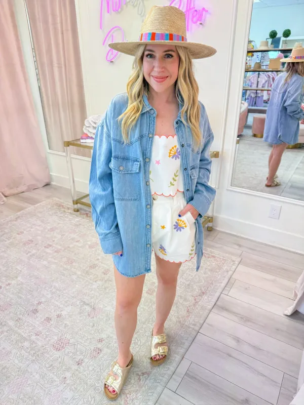 Abby Oversized Western Shirt sold by Mimosa