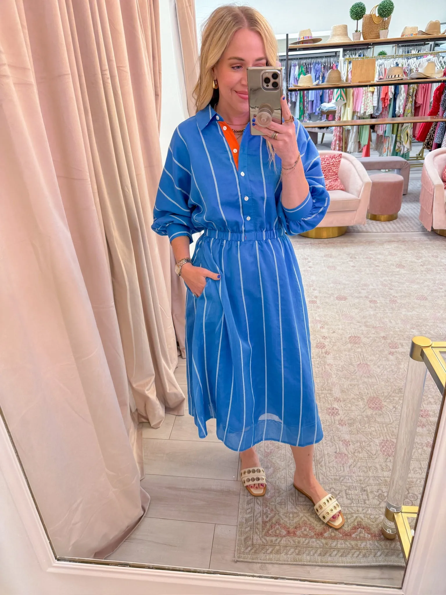Lago Stripe Midi Dress sold by Mimosa product image thumbnail 3