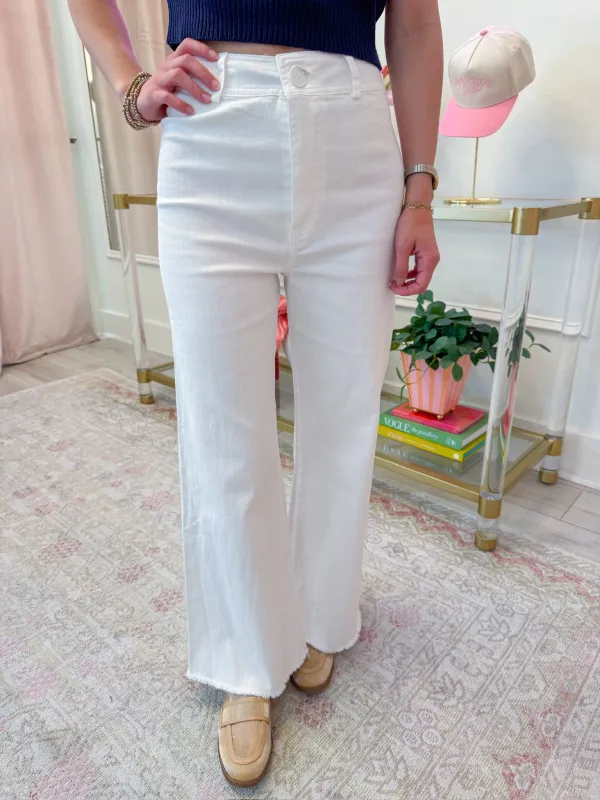 Jen Frayed Hem Wide Leg Jean sold by Mimosa