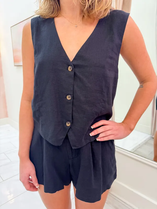 ZS Marta  Linen Vest sold by Mimosa