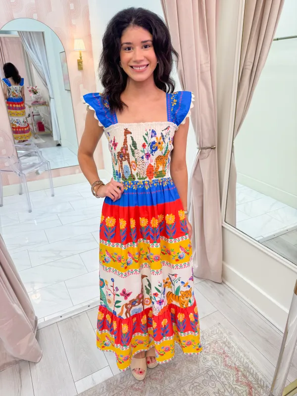 Wild Floral Maxi Dress sold by Mimosa