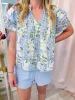 Gracie Floral Flutter Blouse sold by Mimosa
