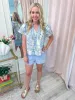 Gracie Floral Flutter Blouse sold by Mimosa