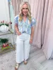 Gracie Floral Flutter Blouse sold by Mimosa