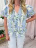 Gracie Floral Flutter Blouse sold by Mimosa